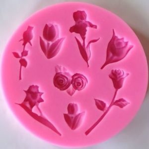 8 Flowers cavity silicone cake decorating mould