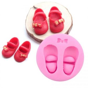 silicome baby shoes fondant mould